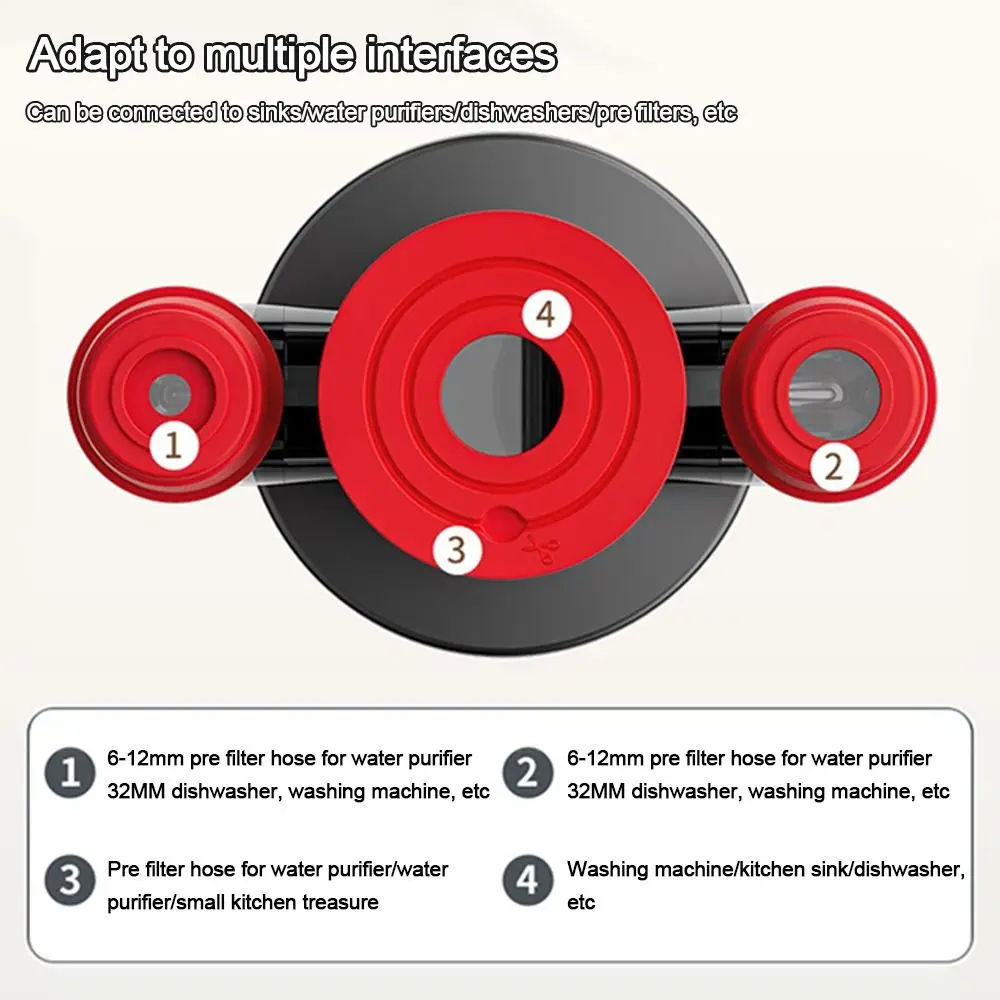 Anti Odor Sink Drain Pipe Adapter Sealing Ring Multifunctional Dishwasher Water Pipe Connector Drainage Water Pipe Joint