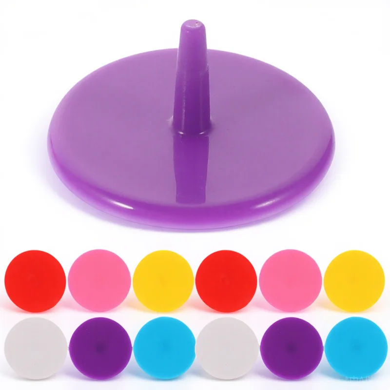 

100pcs Ball Markers Position Marker Plastic Golf Marker Tool Lightweight Round Easy Insertion Wear-Resistant for Golf Players