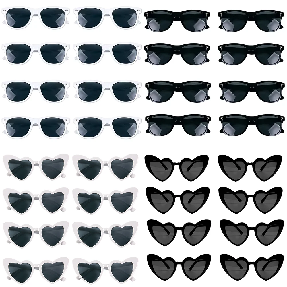 8 Pairs Square and Heart Shaped Sunglasses Bride to be Team Bride Photo Glasses Bridal Shower Wedding Bachelorette Party Decor