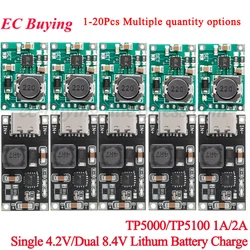 20Pcs/1pc TP5100 TP5000 Charge Management Power Module Board 1A 2A 57bA Charging/Single 4.2V Double Cell 8.4 Lithium Battery