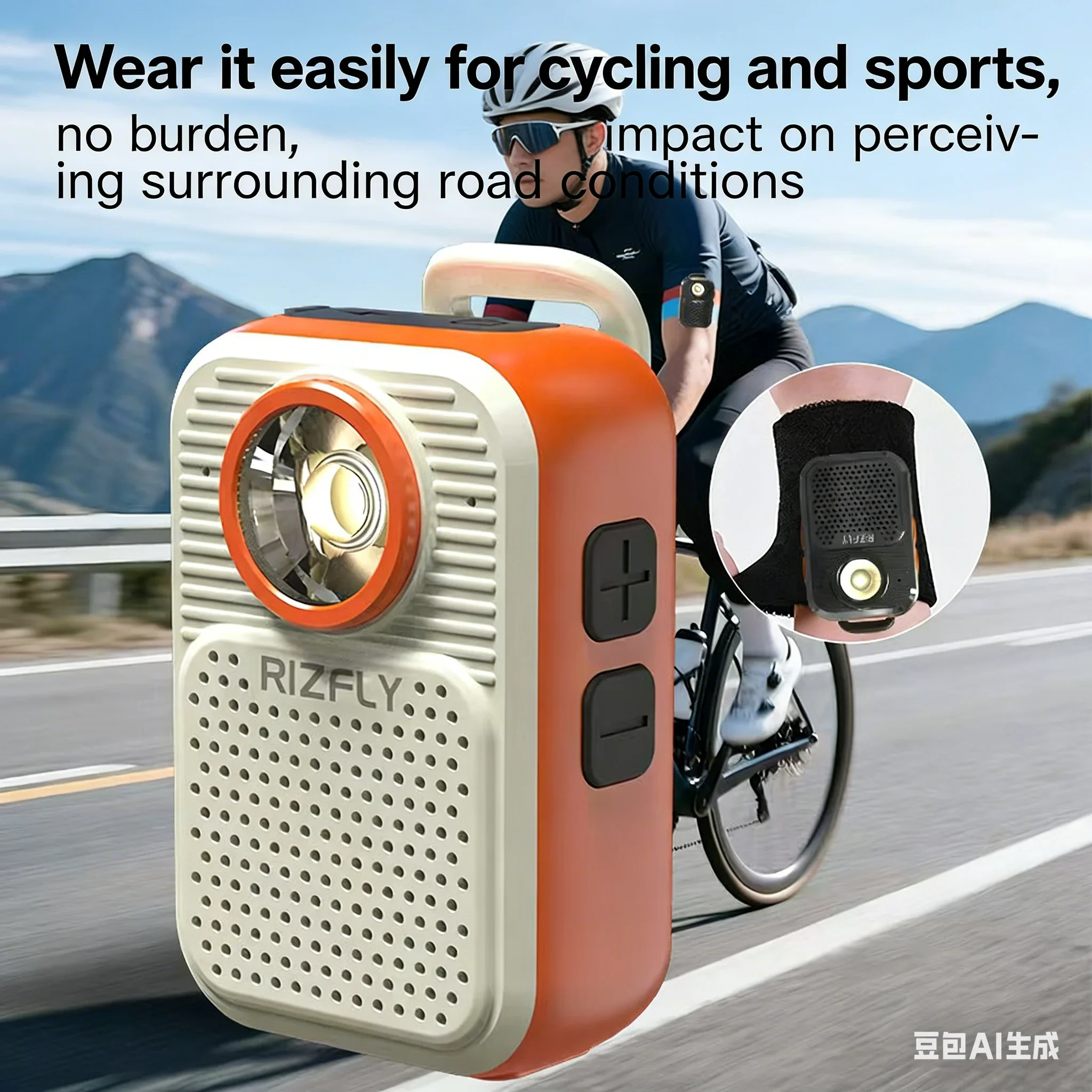 Mini Portable Bluetooth Speaker with LED Light,Hands-Free Call,Magnetic Clip,IPX6 Waterproof,Support TF Card for Outdoor Sports