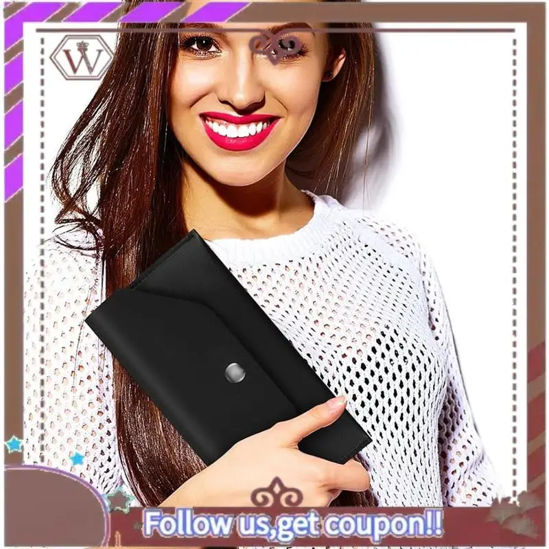 ABBG-3Pcs PU Leather Cash Envelopes, Waterproof Money Envelopes Reusable Cash Wallet Bags Budget Envelopes