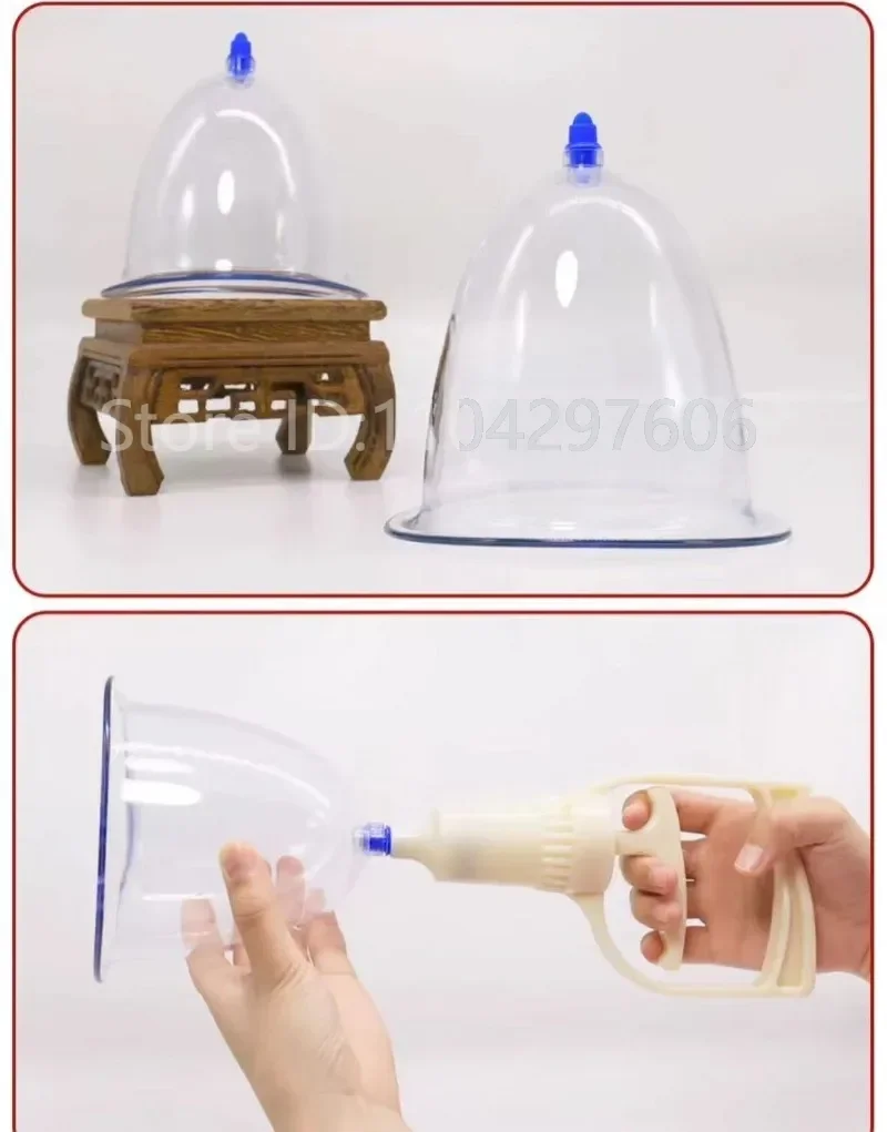 Body Cupping Cup Big Size Plastic Vacuum Cupping Cups Jar Vacuum Massager Jars Plastic Vacuum Suction Therapy Cupping Cans