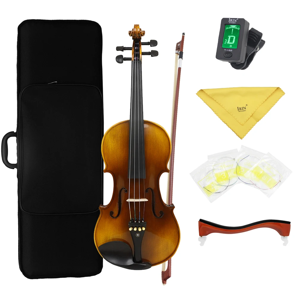 Astonvilla AV-610 4/4 Violin Spruce Top Maple Back Ebony Fingerboard Violin With Bow Strings Tuner Violin Parts & Accessories