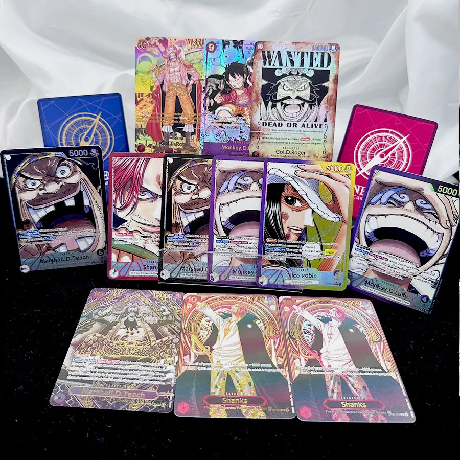 One Piece TCG OP09 EN Proxy Luffy Shanks Roger Blackbeard Robin Four Emperors New Emperor Alternate Art SEC Manga Wanted Rare