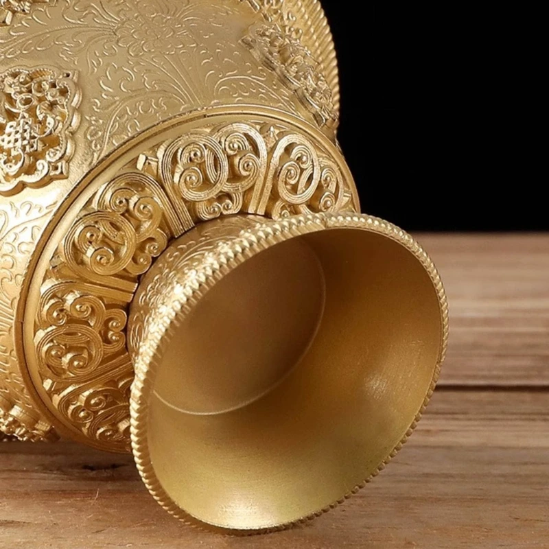 Delicate Brass Cup Elegant Drinking Vessel Brass Cup Perfect for Buddhist Devotees and Cultural Gift Givings