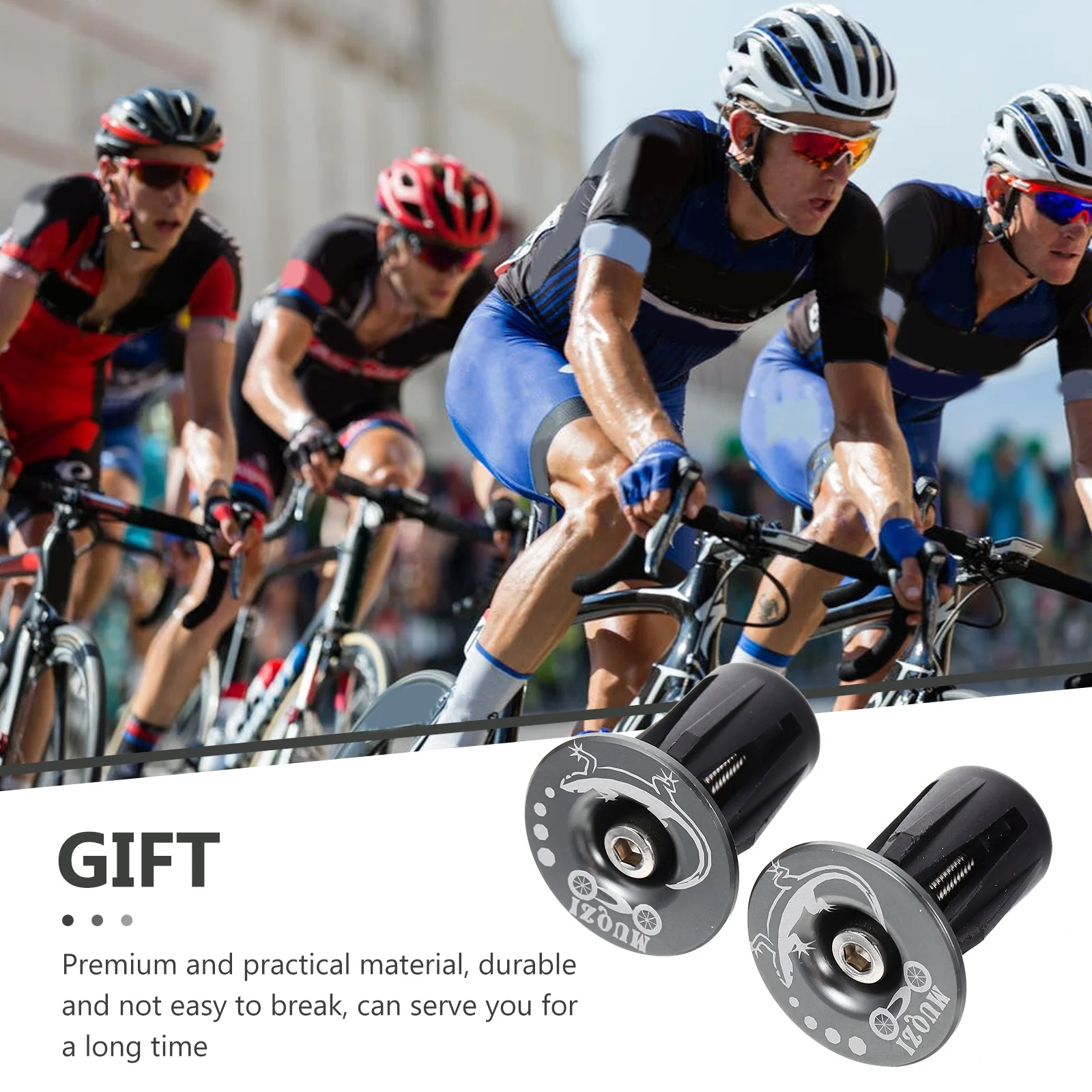 

Bicycle H Plugs Aluminum Alloy Mountain Road Bike Bar H Plugs Ends Silver Color Fits Most Bikes H lebars