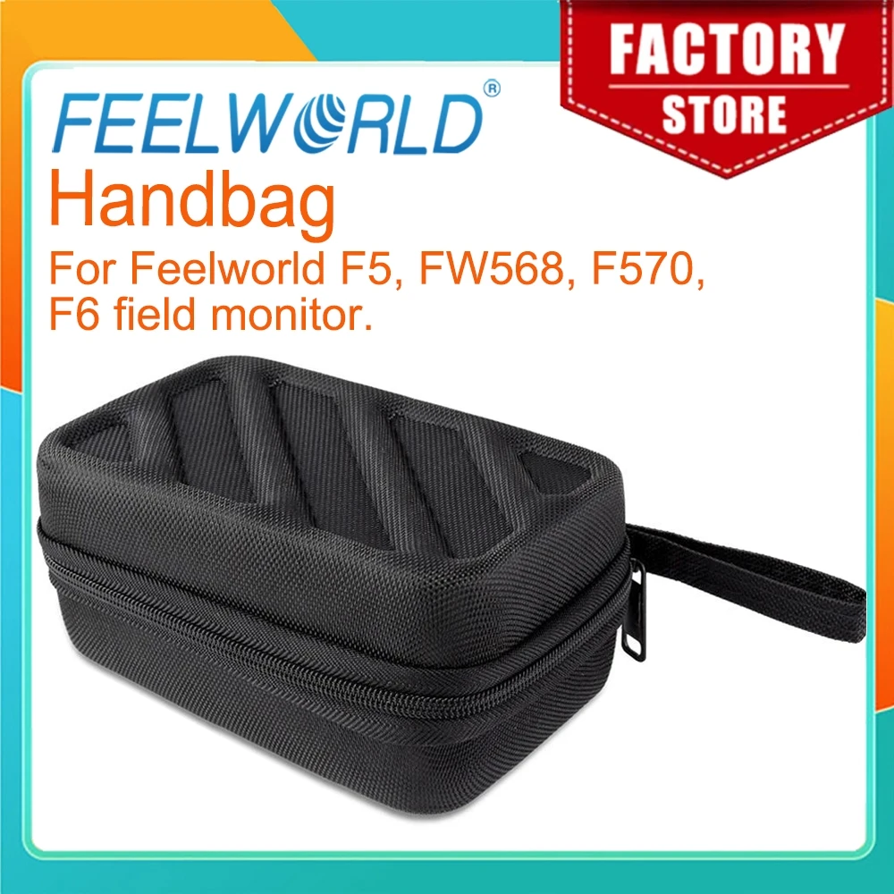 Feelworld Portable Handbag Carrying Black Case for Feelworld F6PLUS F5PROV2 FW568 F570 4.5-6