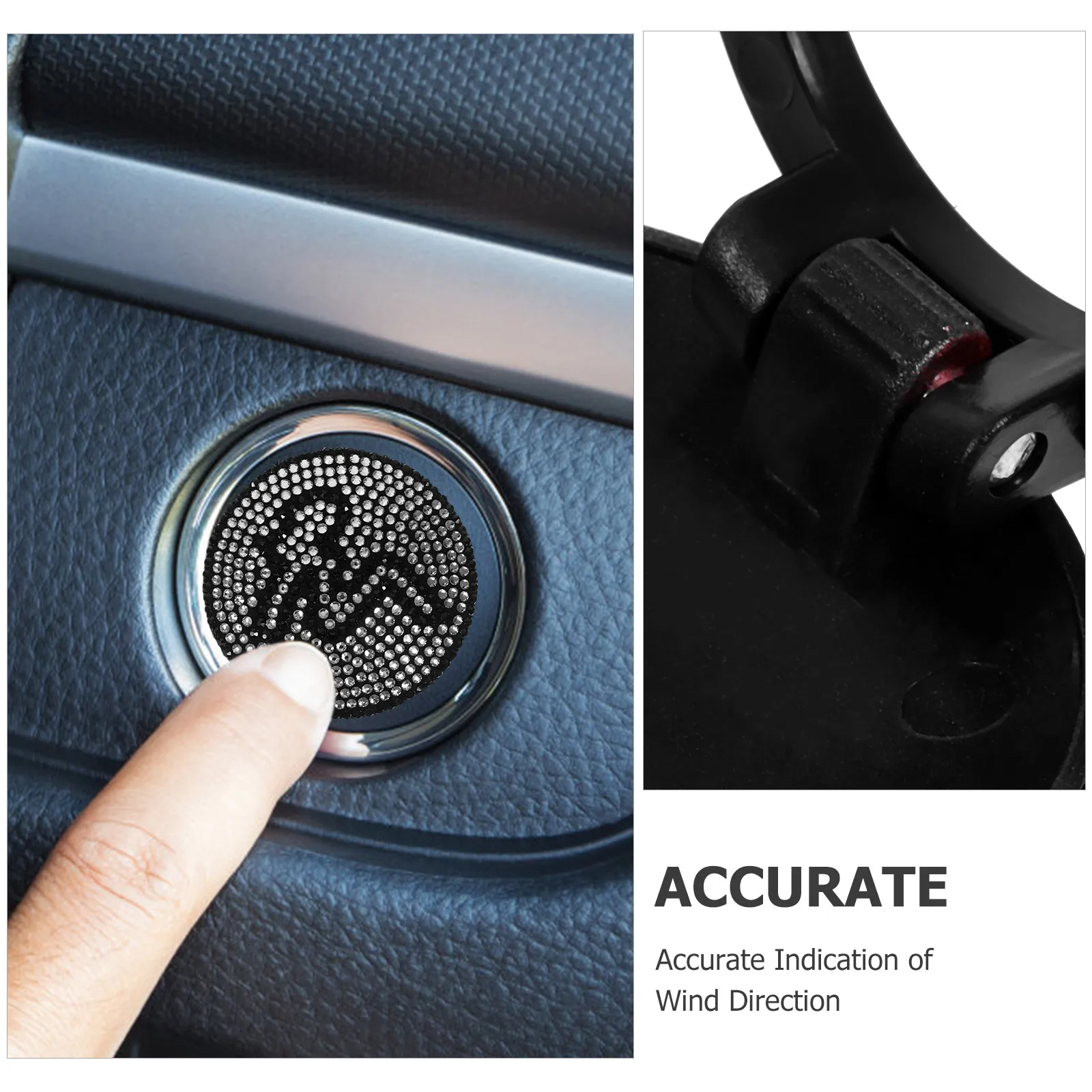 

Starter Cover Decoration Bling Sticker Car Engine Ring Rhinestone Accessories Push Button Cover Luxury Design Scratch Resistant