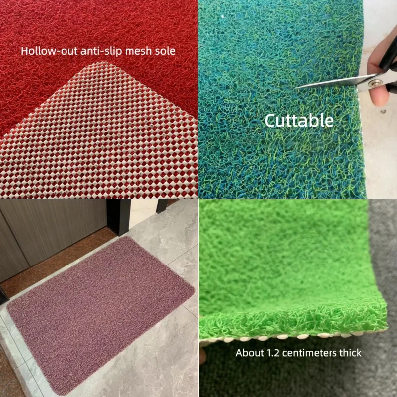 Outdoor Entrance Mat Anti-Slip Waterproof Shoe Pad Shower Room Non-Slip Mat Hollow Design Mud Removal Rug
