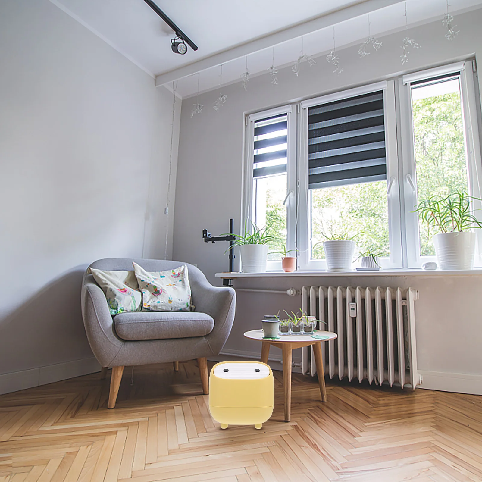 

Push Trash Can Bin for Bedroom Living Waste Paper Desktop Rubbish Plastic Small Cans Garbage