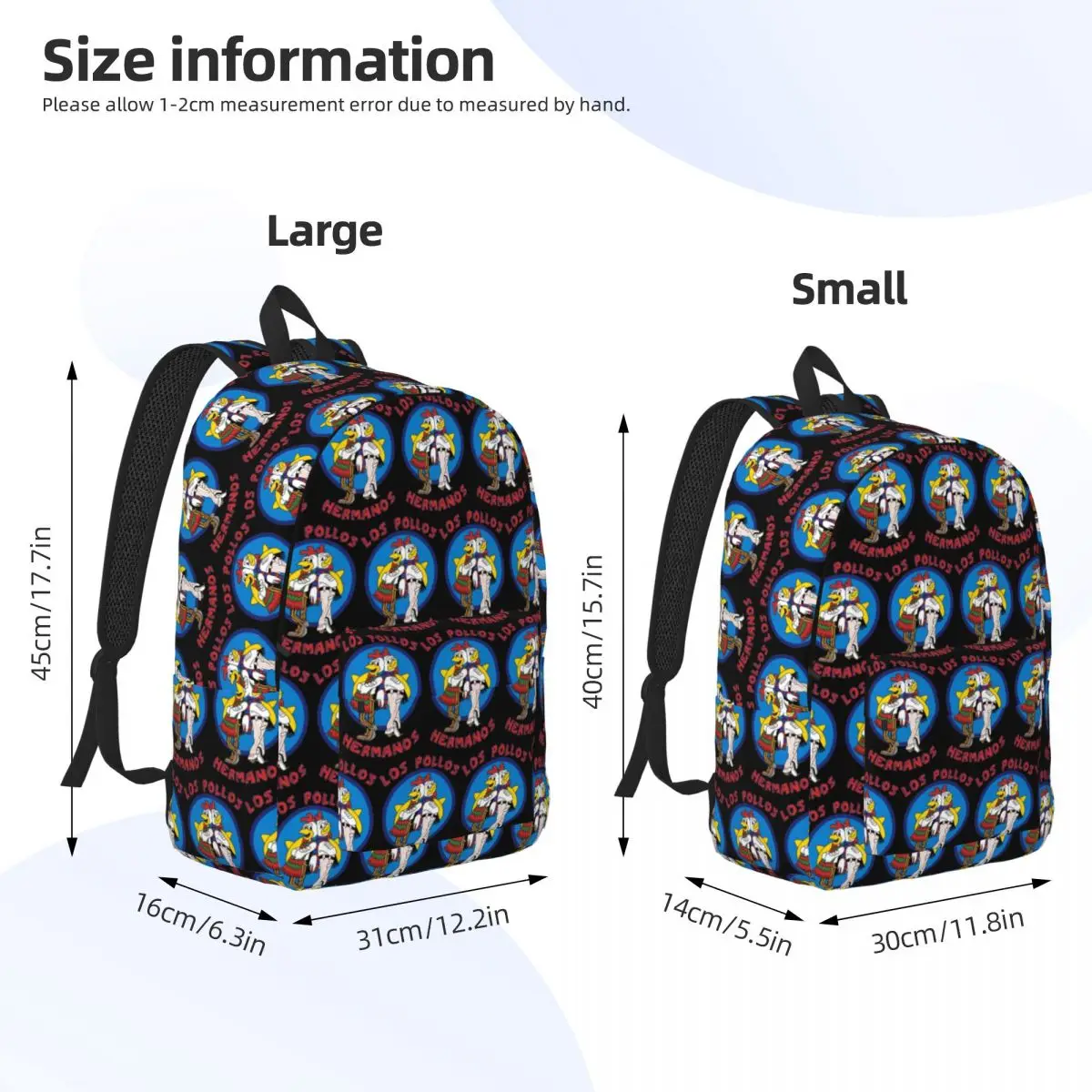 Custom Bib Breaking Bad LOS POLLOS Hermanos Backpack Student BookBag Kids School Bag Laptop Shoulder Bags for Boys Girls
