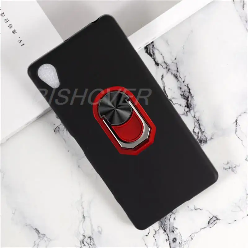 Magnet Phone Case For SONY Xperia X F5121 Dual F5122 Shockproof Soft TPU Silicone Cover For SONY Xperia X Case With Ring Holder