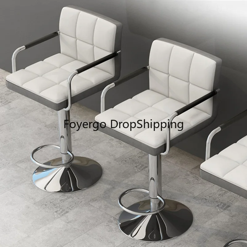 Hairdressing Lift Bar Barber Chair Minimalist Shop Reception Master Beauty Salon Chairs Backrest High Stools Cadeira Manicure