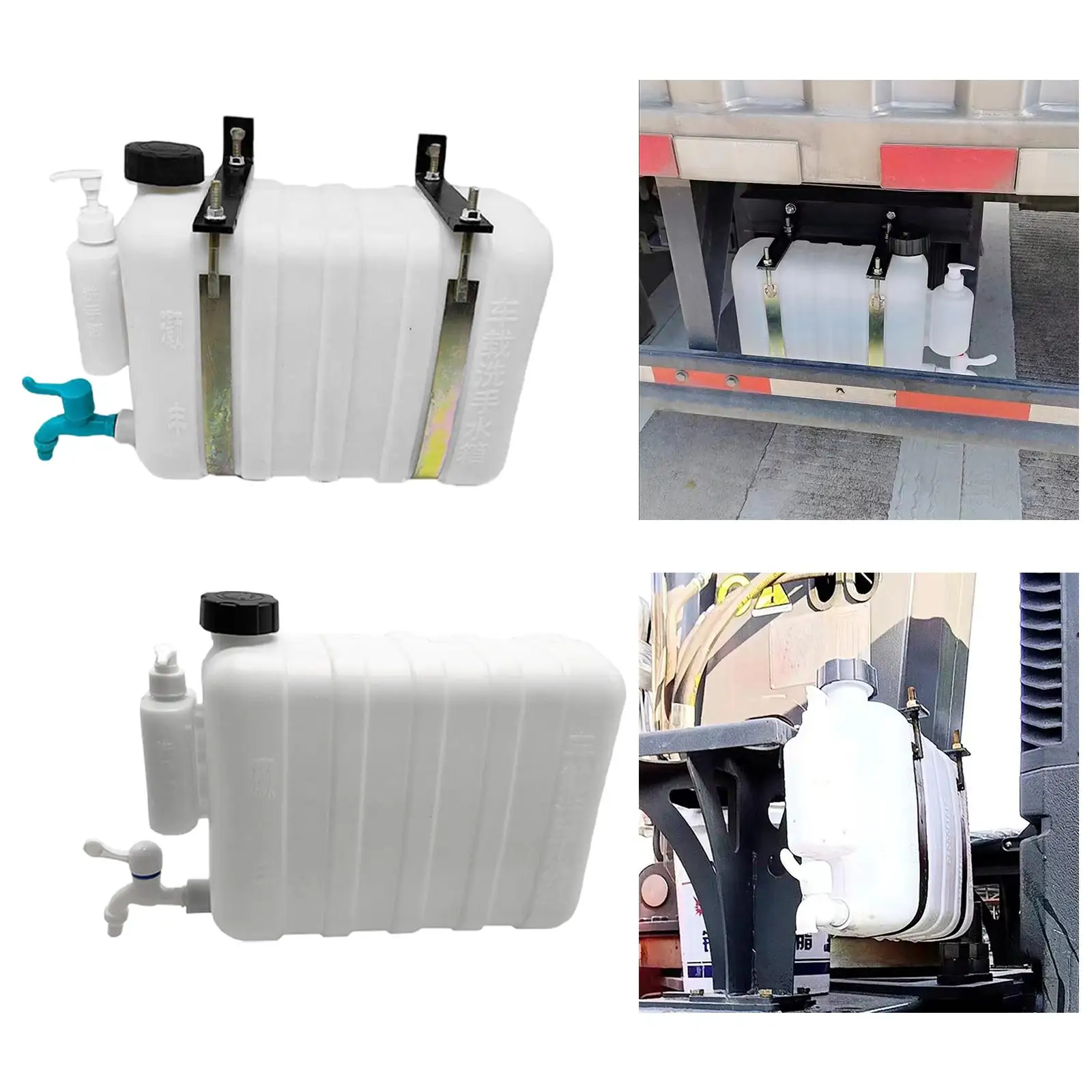 

14L Vehicle Mounted Water Storage Tank Space Saving Easily Install with Tap for Trailers, Rvs Accessory Versatile