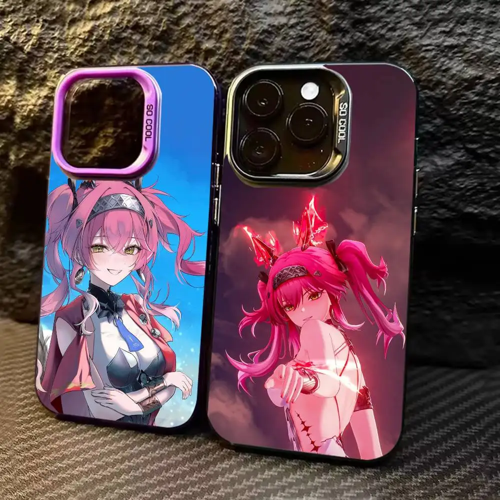 

W-wuthering waves L-Lupa Phone Case For iPhone 17,16,15,14,13,12,11,Pro Max,Plus black Candy Silver Cover