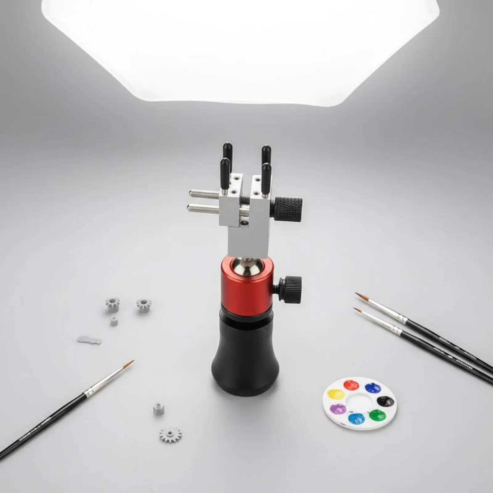 Handheld Vise with 360 Degree Rotation Metal Clamp for Miniature Painting Hobby Model Art Work