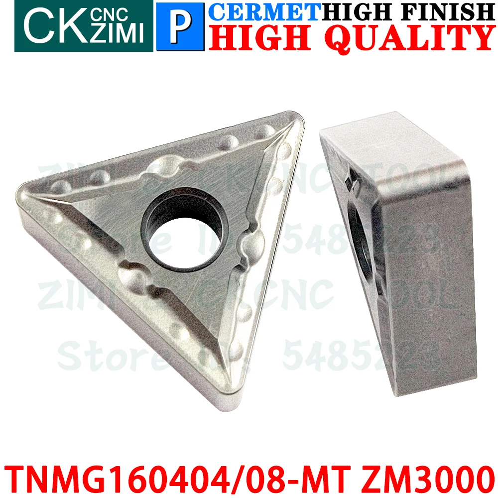 TNMG160404-MT ZM3000 TNMG160408-MT ZM3000 كربيد إدراج Cermet تحول إدراج أدوات أدوات مخرطة معدنية باستخدام الحاسب الآلي TNMG 1604 للصلب