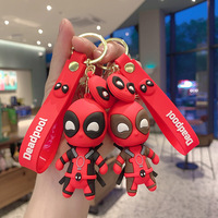 Disney Creative Cartoon Darth Vader Keychain Deadpool Doll Keyring Fashion Bag Ornament Boy Gift Car Key Chain