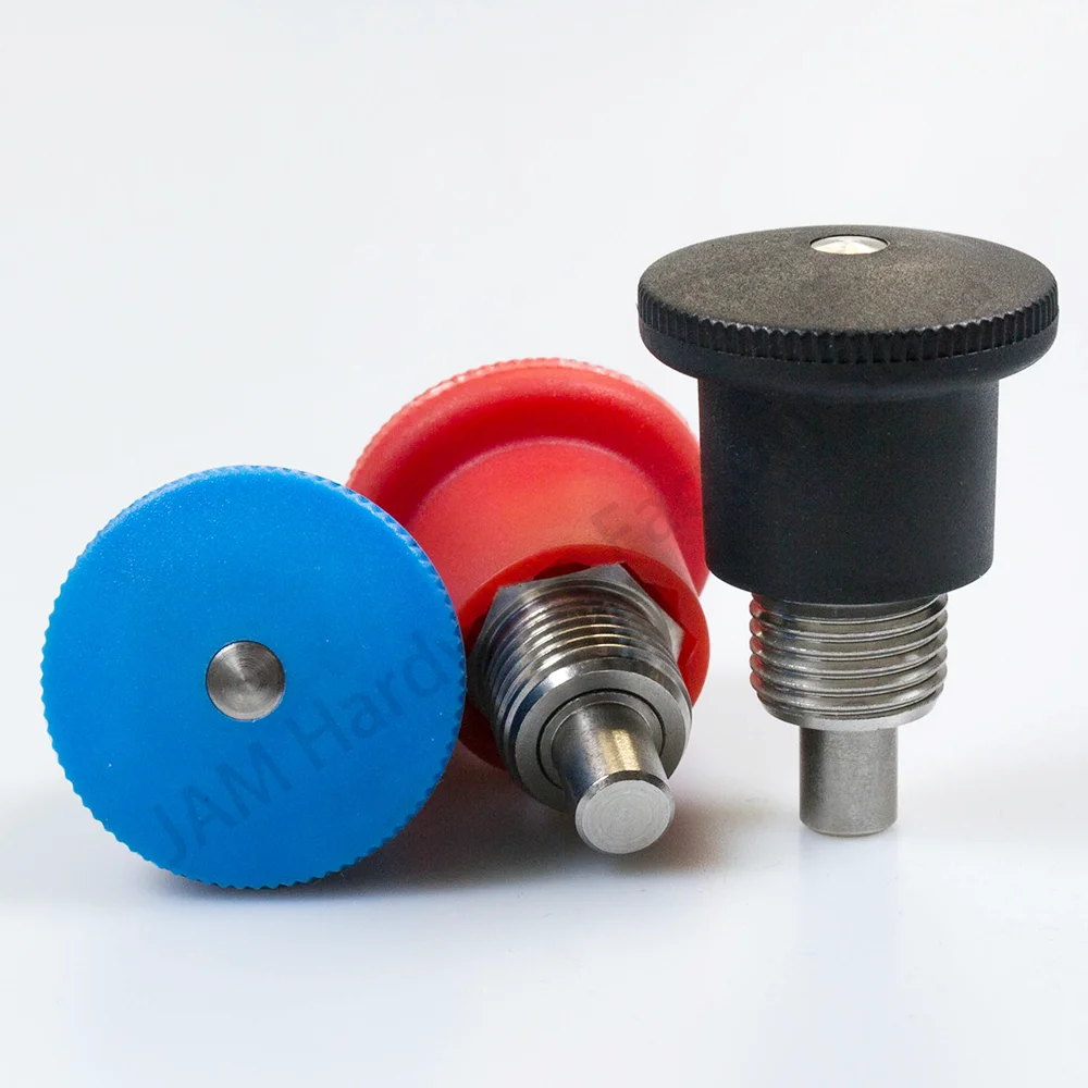 MJ218 Stainless/Carbon Steel Dowel Three Colors Knob Non Lock-Out Index Plungers Coarse Thread Mini Indexing Plunger