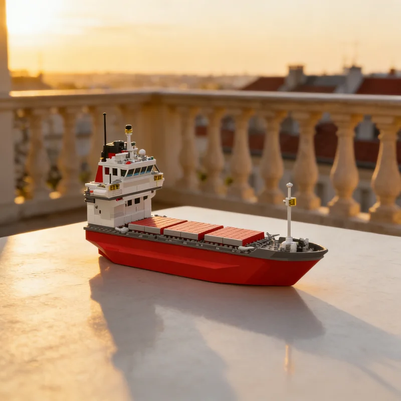 

405pcs MOC City Harbor Bulk Carrier Model Building Blocks Christmas Gifts Construction Assemble DIY Creative Education Toys Idea