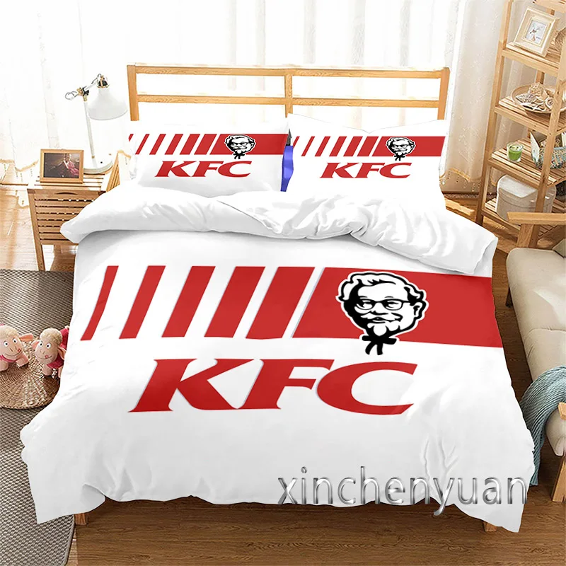 KFC 3D Printed Duvet Cover Set Twin Full Queen King Size Bedding Set Bed Linens Bedclothes for Young K90