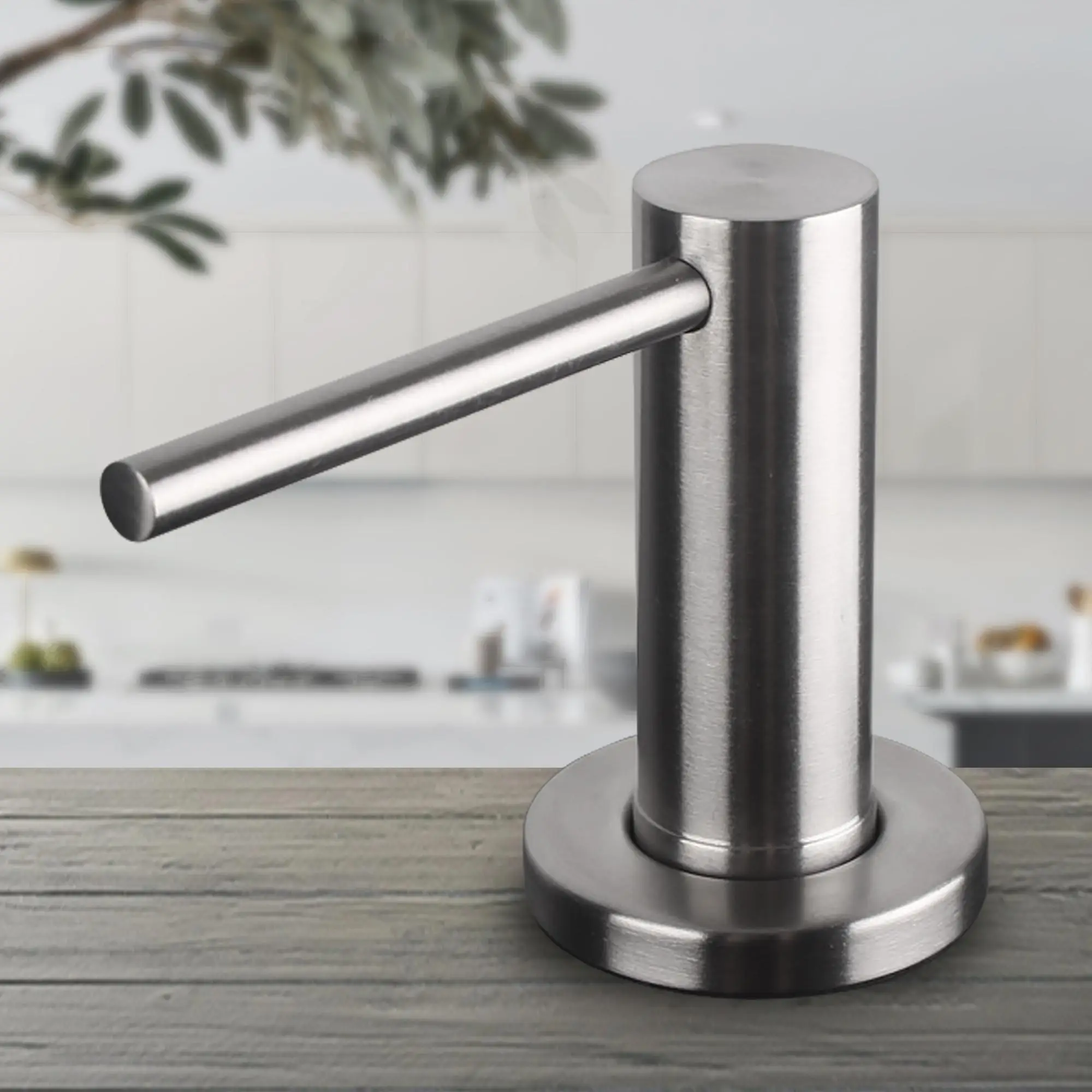 

Solid 304 Stainless Steel Soap Dispenser for Kitchen Sink with 500ml Bottle or 1.2 Extension Tube Kit Liquid Soap Dispenser