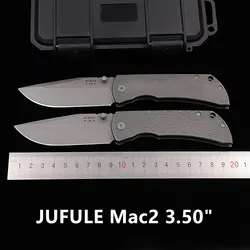 JUFULE Made Mac2 3,5“ 60+ HRC VG10 Klinge Titan Griff Keramik Lager Tasche EDC Werkzeug Camping Jagd Outdoor Klappmesser