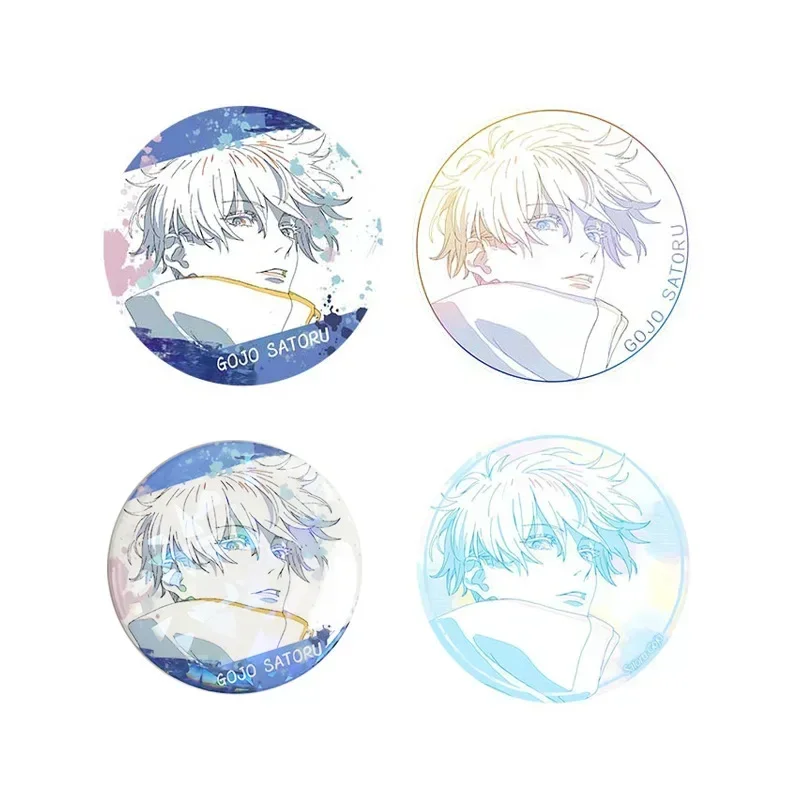 Anime Jujutsu Kaisen Satoru Gojo Cosplay Interlayer Acrylic Coaster Laser Badge Mezzanine Key Chain  Ambitus