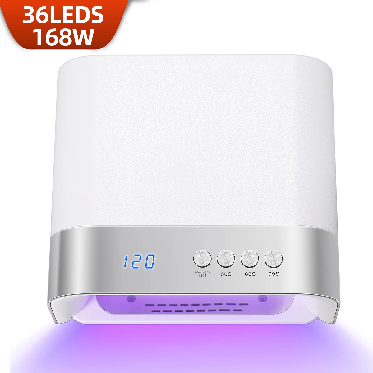 36LEDS UV LED Nail Dryer With HD Display 168W Nail Drying Lamp for Fast Drying All Gel Nail Polish Professional Manicure Tools
