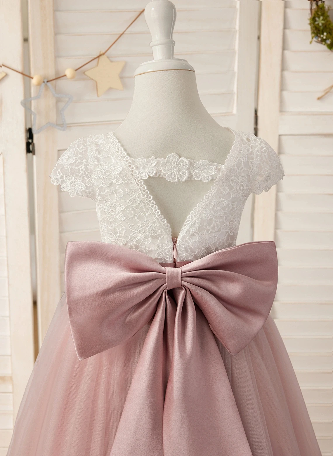 YZYManual-Princesa Tulle Flower Girl Dress, colher até o chão, High-End Prom Vestidos, Tule