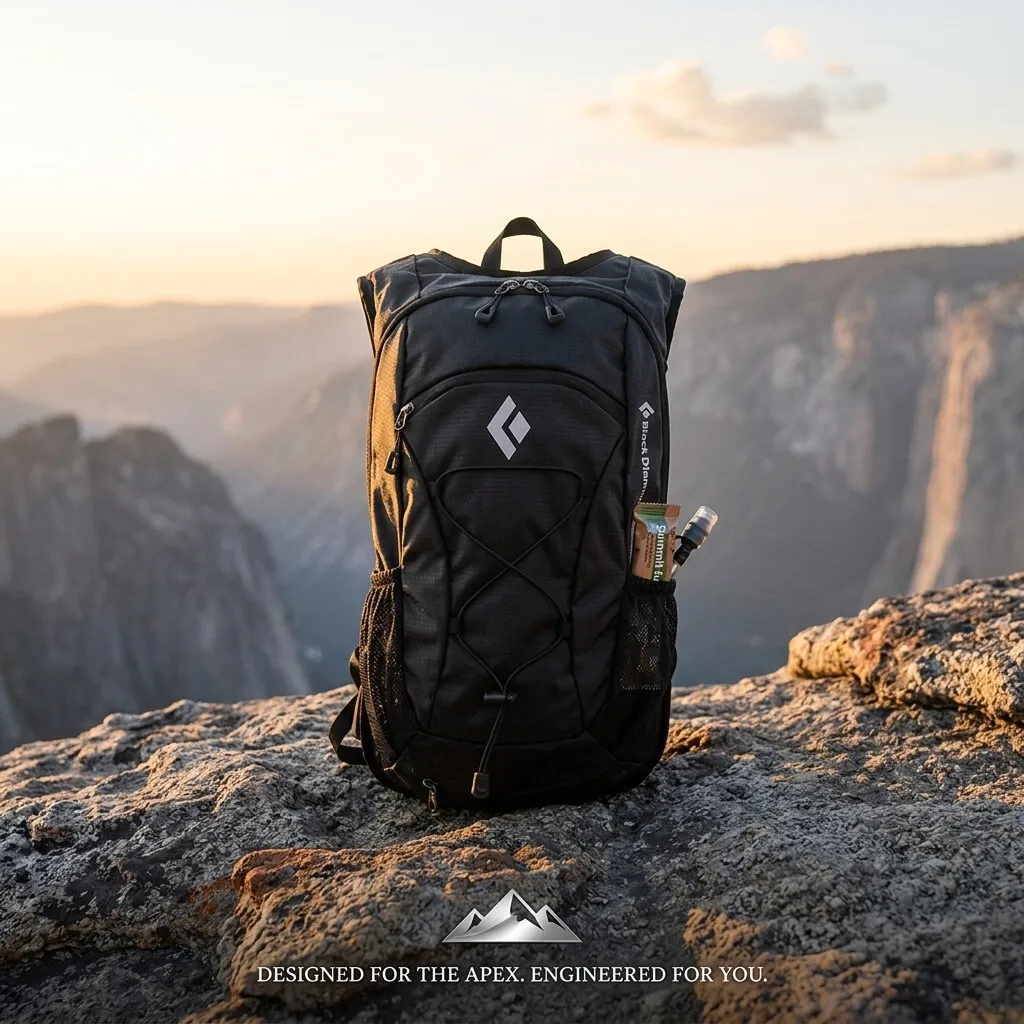 Black Diamond Neuer Outdoor Leichtgewicht Offroad-Rucksack 20L Langlebige Wasserfeste Wander- und Reisetasche für Männer und Frauen – Detail 5