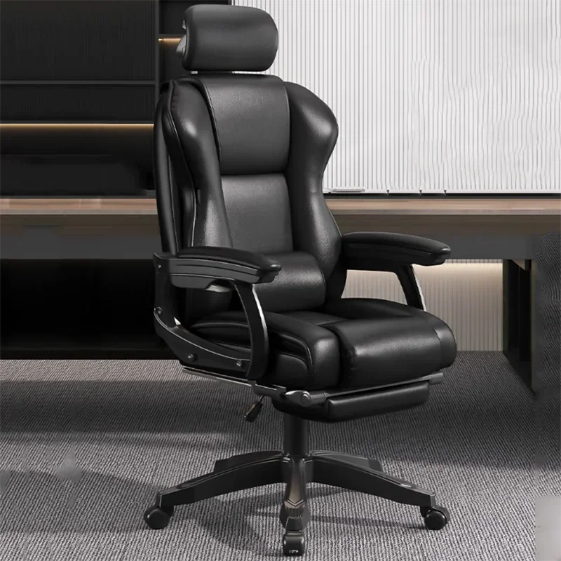 Leather Ergonomic Office Chairs Gaming Editor Executive Aluminium Mobile Chairs Swivel Hand Chaise De Bureau Office Furniture