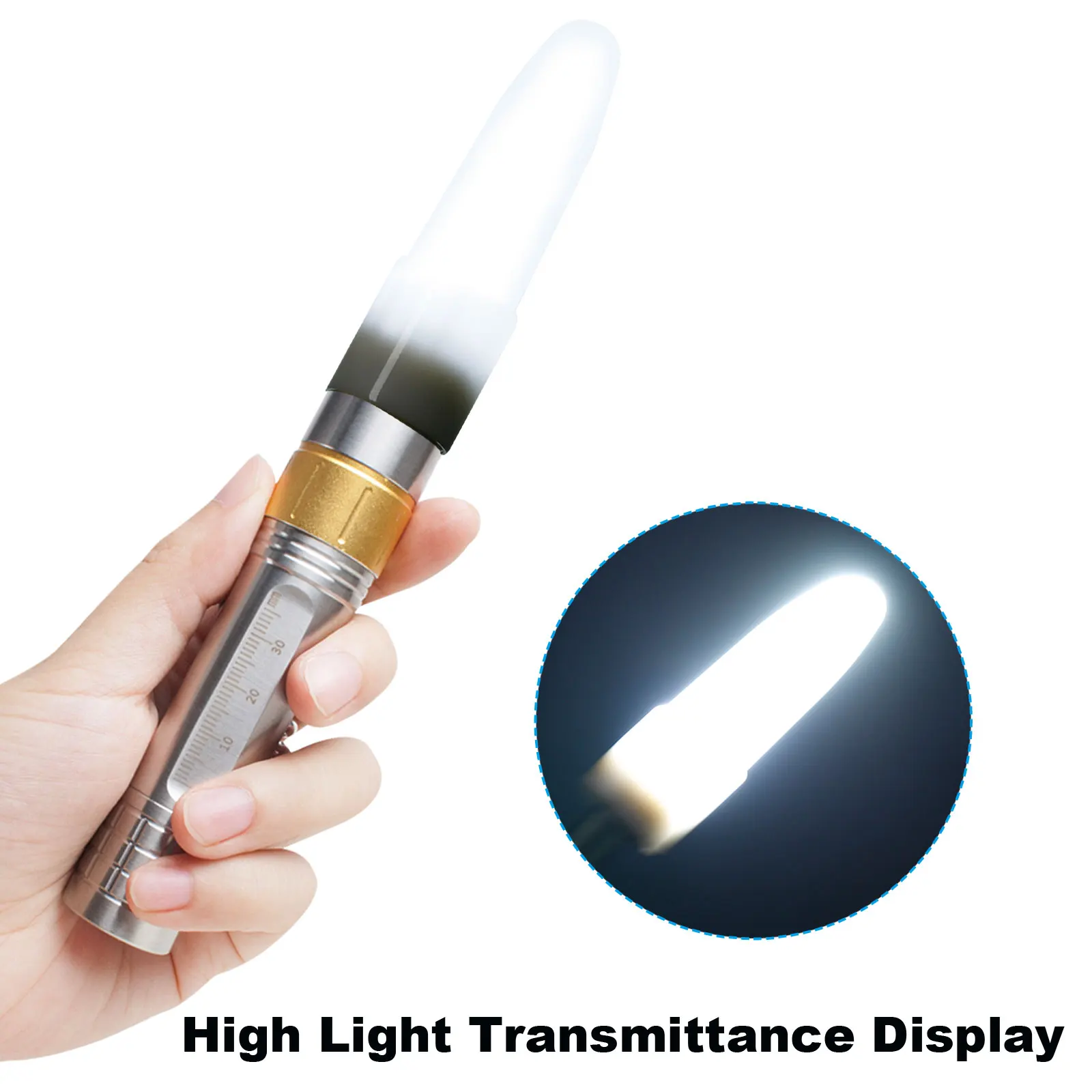 Juego de tapas difusoras de linterna, cubierta de lámpara de plástico para PC, resistente al desgaste, varita de señal para la mayoría de linternas LED, color blanco/rojo, 2 uds.