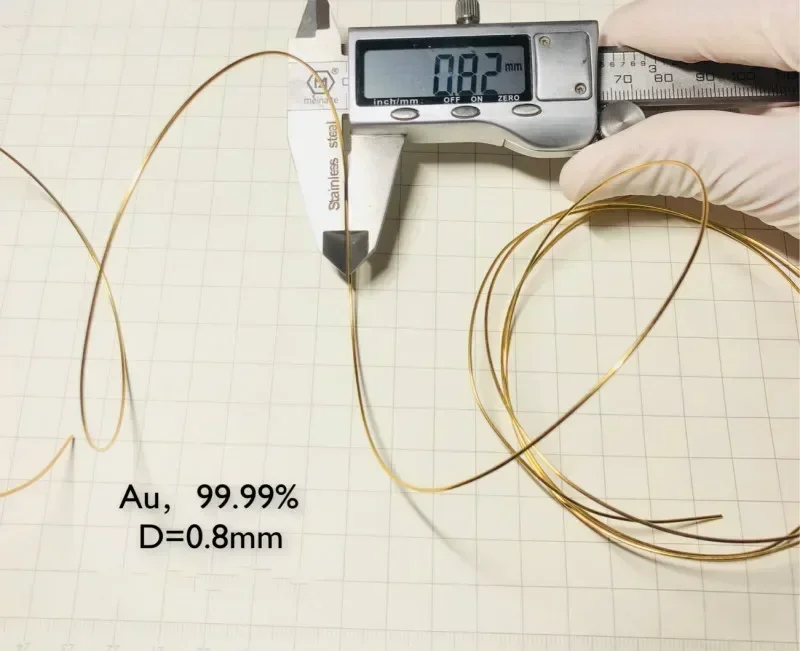 

High purity gold wire (purity 99.99%/diameter 0.8mm/scientific research only)