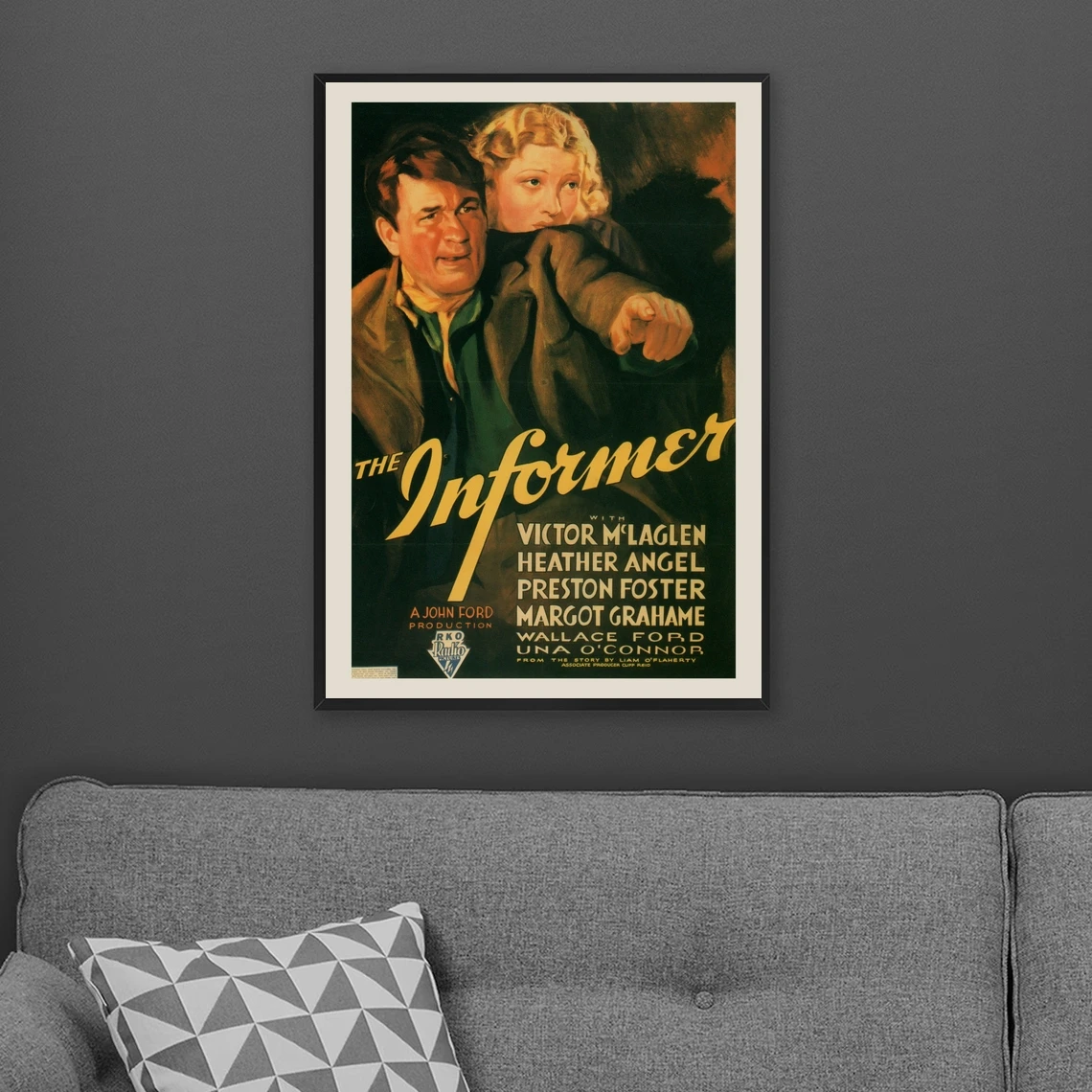ملصق الفيلم العتيق - ملصق الفيلم المشتعل - ملصق فيلم جون فورد، الفيلم الكلاسيكي، فن جدار ديكور المنزل #4