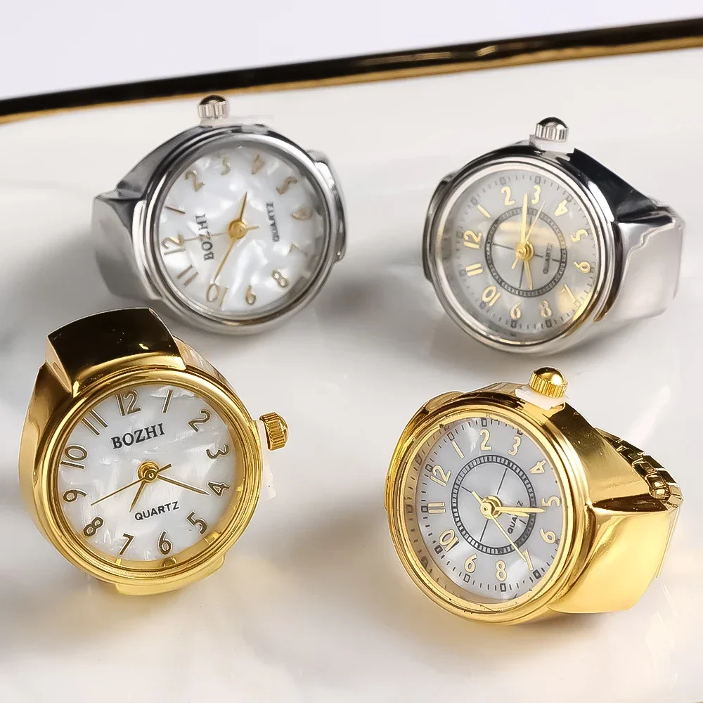 جديد الرقمية الكوارتز فنجر ساعة حلقة للنساء الرجال خمر الشظية البسيطة الشرير الساعات خواتم مرونة ساعة مجوهرات مضحك هدية