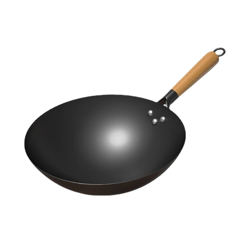 

Old Fashioned Wok Traditional Iron Pan Household Spoon Wok Non-Stick Pan Gas Dedicated Frying Pan