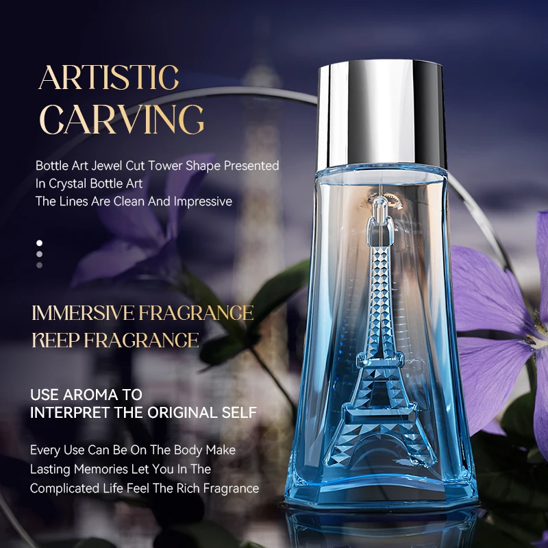 عطر نسائي عطري منعش شرقي مزين بالزهور أو دو تواليت مع صندوق هدايا تغليف هدايا العيد