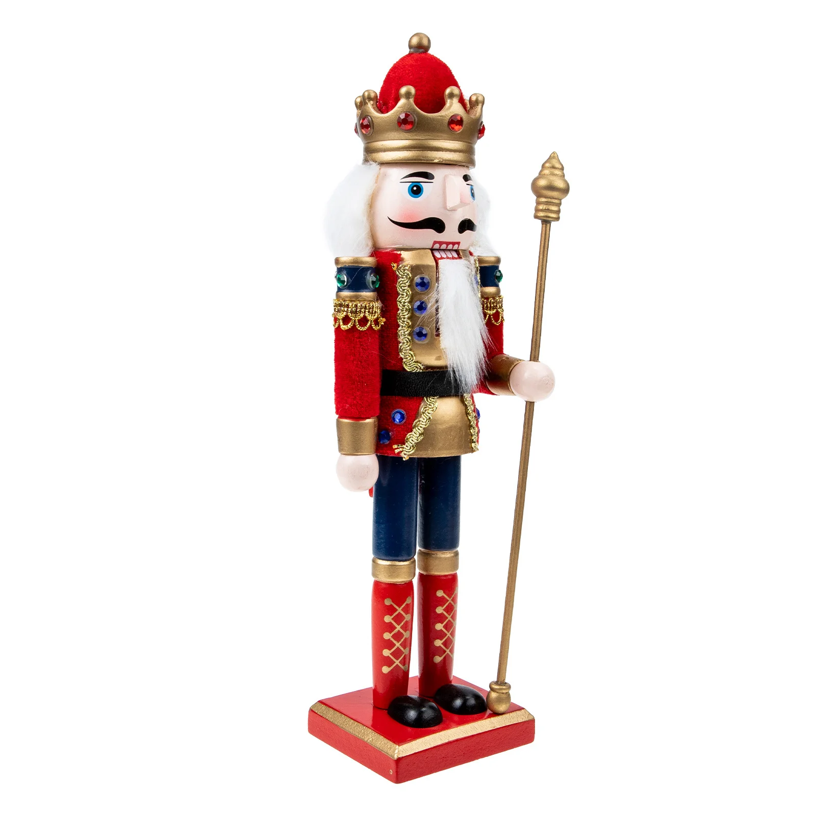 Christmas Wooden Nutcracker Cartoon Soldier Desktop Decoration Creative Xmas Home Ornament Xmas Wood Nutcrackers