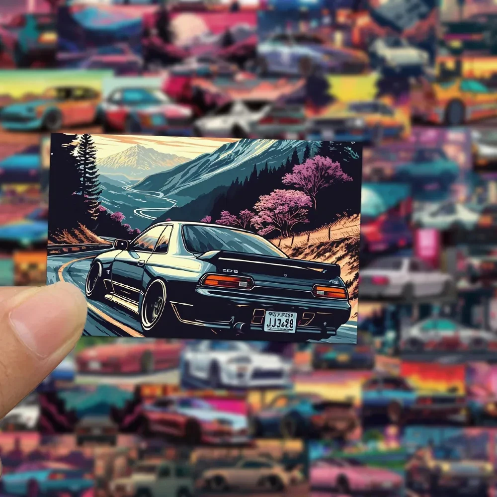 10/30/50pcs Japan Racing Car JDM Graffiti Stickers Cool Anime Sticker DIY Kids Classic Toy Phone Skateboard Waterproof Decals