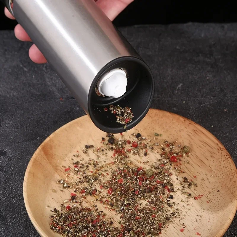 Electric Salt and Pepper Grinder Set USB Rechargeable Eletric Pepper Mill Shakers Automatic Spice Steel Machine Kitchen Tool T