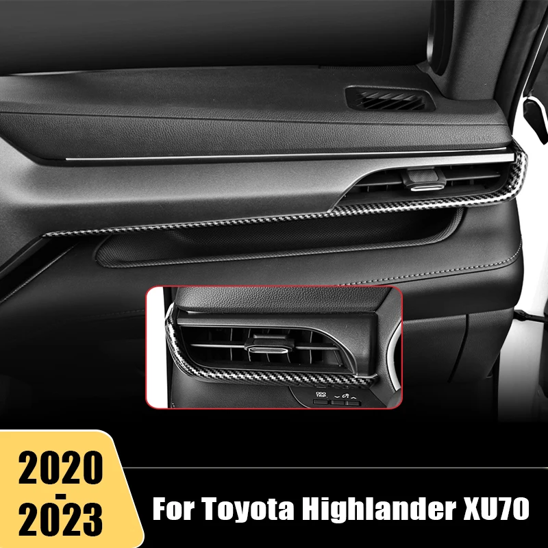 

For Toyota Highlander XU70 2020 2021 2022 2023 Dashboard Front Air Outlet Cover Interior Decoration Car Styling Accessories Trim