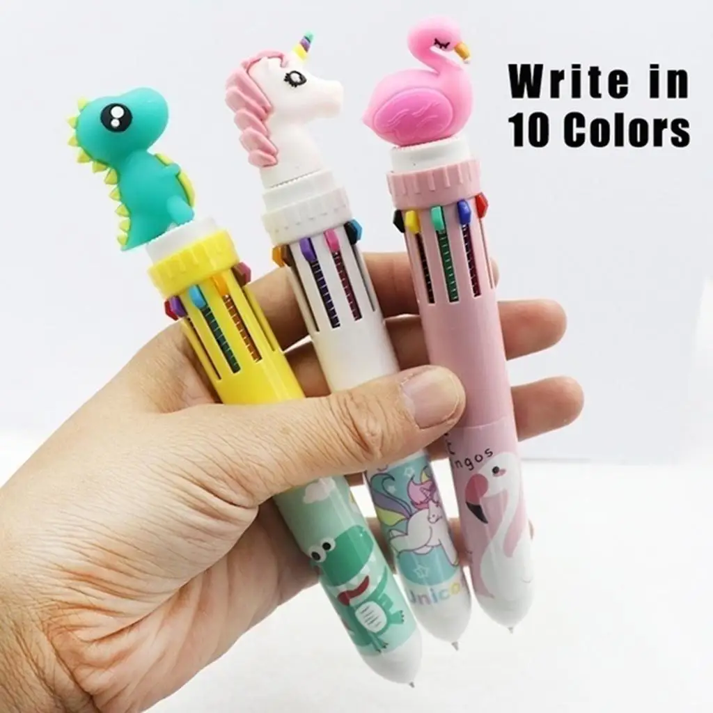 

Cartoon Multicolor Retractable Ballpoint Pens Barrel Ballpoint Pen