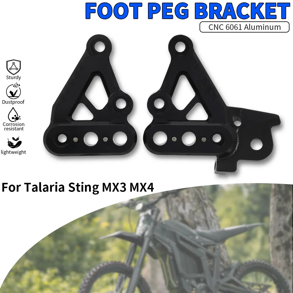 

Правые и левые подножки, удлинительный кронштейн, аксессуары для мотоциклов с ЧПУ для Talaria Sting MX3 TALARIA STING MX4, электрический велосипед для грязи