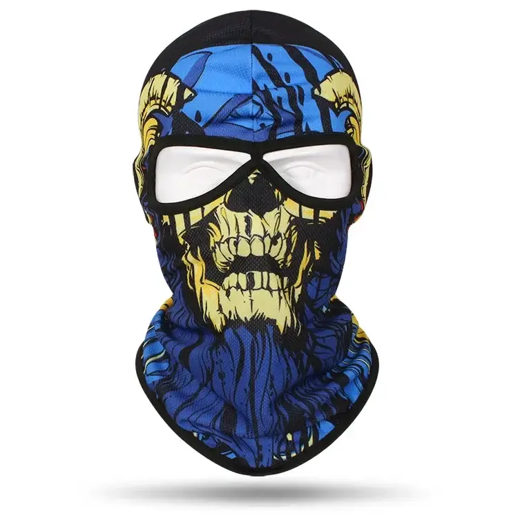 2 Holes Skull Balaclava Outdoor Motorcycle Riding Face Mask Windproof Caps Rider Head Cover Ski Masks MTB Bicycle Headgear - Image 9