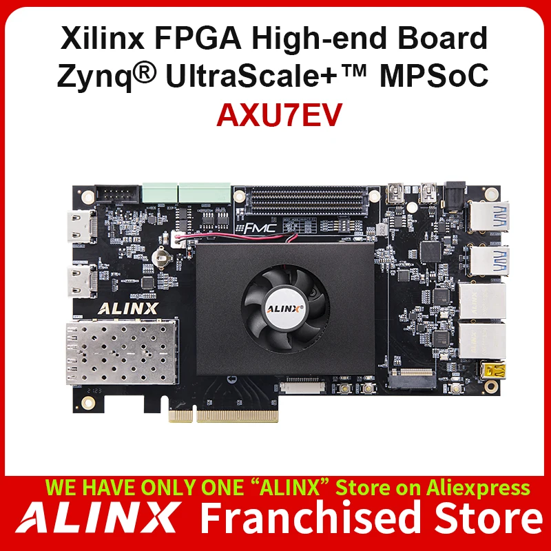 

ALINX AXU7EV Xilinx Zynq UltraScale + MPSoC XCZU7EV AI расчет 4K HDMI Входной выход PCIe3.0 H.265 автомобильный ADAS Vitis-AI