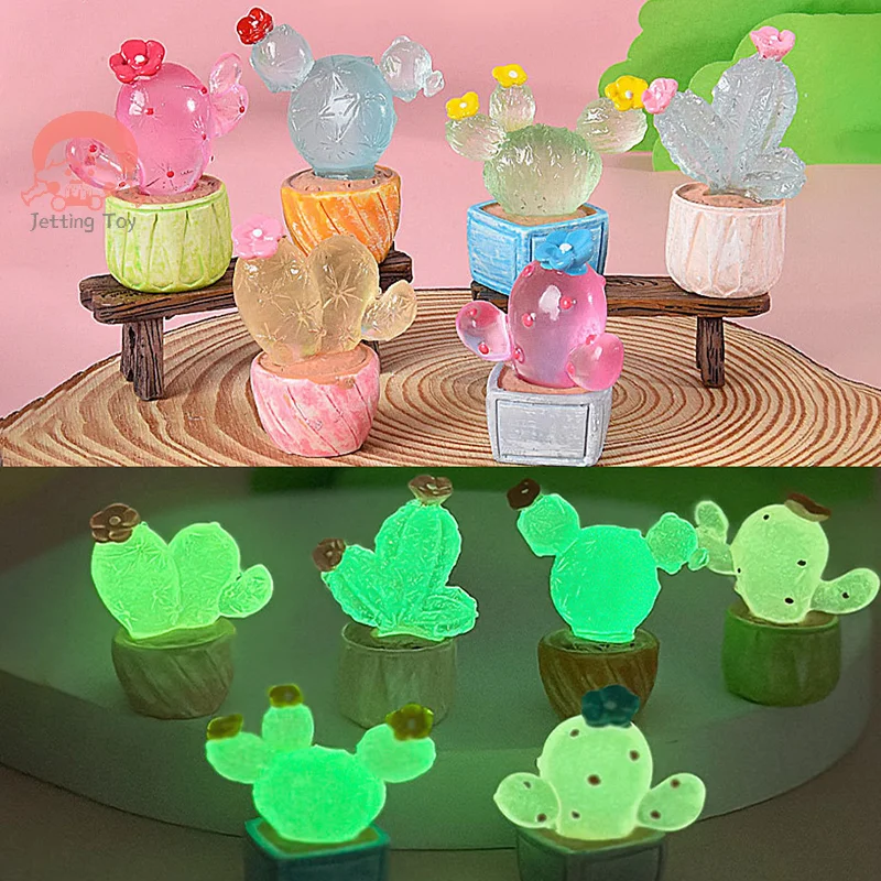 

New Luminous Glow Resin Figurine Model Decor Fairy Garden Decoration Accessories