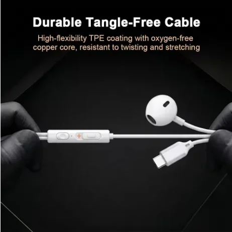 Universal Wired Semi‑in‑Ear Earphones, Hi‑Fi Stereo, with Microphone & Volume Control for Phones and Tablets