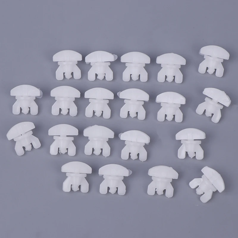 NEW SALE Set Of 20Pcs White Plastic Curtain Track Stoppers Easy Installation Drapery Rails Sliding Gliders Curtain Fasteners